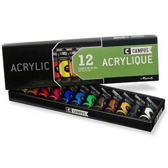 Sada akrylových barev Campus 12x21ml