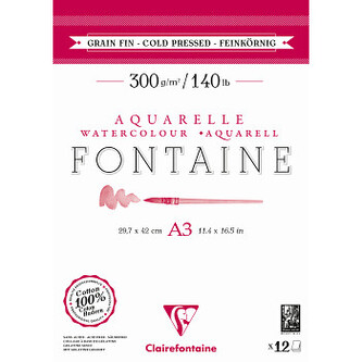 Akvarelový blok Fontaine A3 300g – cold pressed