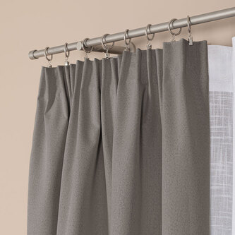 Dekorační zatemňující závěs SUPER BLACKOUT TAPE s řasící páskou tmavě šedá color 008 (cena za 1 kus) 140x250 cm 100% stínění Mybesthome