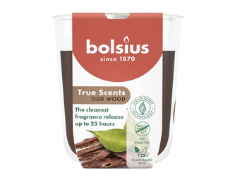 Svíčka ve skle TRUE SCENTS AGAROVÉ DŘEVO vonná 125g d7x8cm