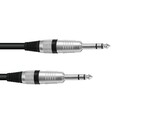 Omnitronic kabel Jack 6,3 mm stereo/Jack 6,3 mm stereo, 3m