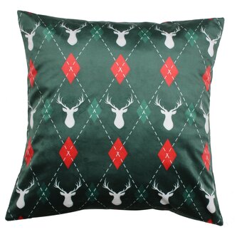 Vánoční polštář DEER zelená 45x45 cm MyBestHome