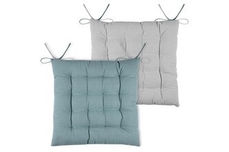 Podsedák na židli DUO COLOR mořská zelená/stříbrná 40x40 cm France