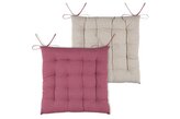 Podsedák na židli DUO COLOR růžová/béžová 40x40 cm France