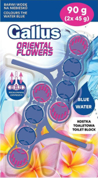 Gallus Oriental Flowers WC blok barvicí vodu, 2× 45 g