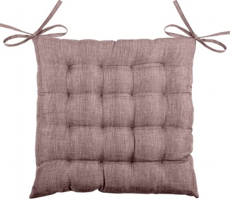 Podsedák na židli BEA pudrová růžová režný vzhled 40x40 cm France