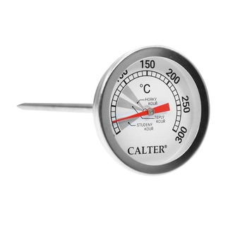 Teploměr do udírny Calter 16x5 cm - stříbrný