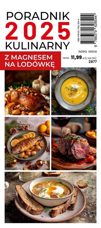 Kalendarz 2025 Tygodniowy Kulinarny z magnesem