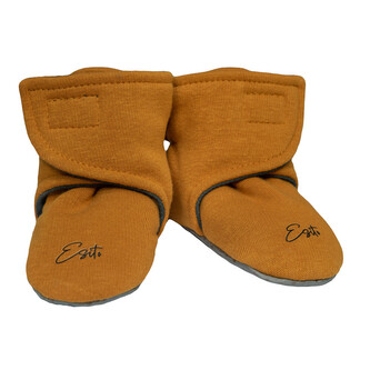 Capáčky barefoot Warmkeeper Antique gold; Barva: okrová; Velikost: 2 - délka stélky: 12 cm