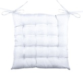 Podsedák na židli BEA bílá režný vzhled 40x40 cm France