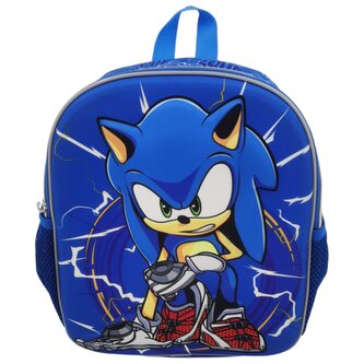 Dětský batoh Sonic Prime: Pěst (objem 9 litrů|26 x 32 x 11 cm) modrý polyester
