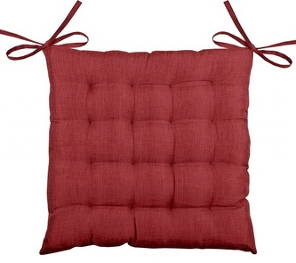 Podsedák na židli BEA červená režný vzhled 40x40 cm France