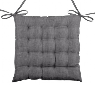 Podsedák na židli BEA tmavě šedá režný vzhled 40x40 cm France