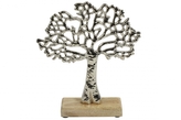 Kovový strom života Jarle stříbrný 22x19x5 cm