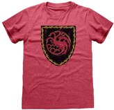 Pánské tričko House of The Dragon: Erb Targaryenů (XL) červená bavlna