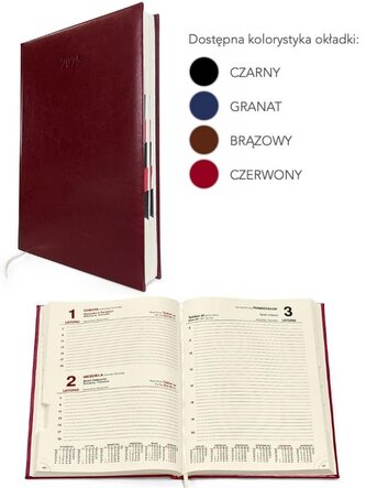 Kalendarz 2025 A4 Książkowy A4 Dzienny MIX