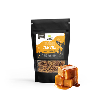 Grig sušení červíci 20 g Příchuť: Slaný karamel