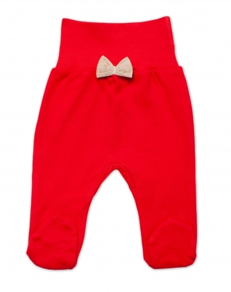 Mamatti Kojenecké polodupačky s mašličkou Vánoce, červené, vel. 74; 74 (6-9m)