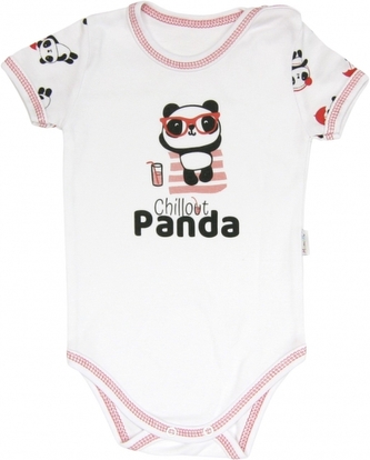 Mamatti Body Panda - krátký rukáv, roz. 80; 80 (9-12m)