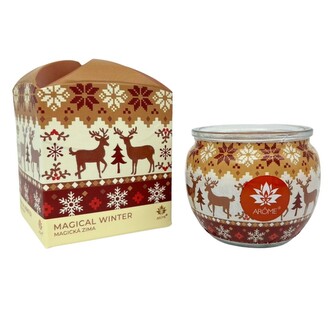 ARÔME Svíčka 90 g, ve skle a flower boxu, Magical Winter