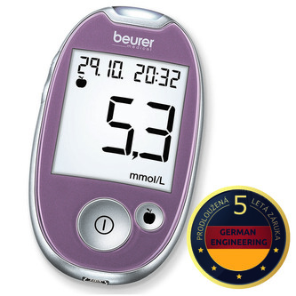 Glukometr  BEURER GL44PU fialový