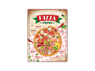 Nekupto Plechová cedule Pizza menu BU30042