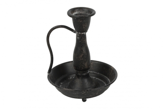 Kovový svícen Karoly černý