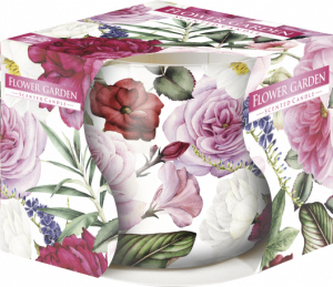 Bispol Flower Garden vonná svíčka ve skle, 100 g