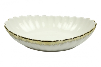 Miska Charlotte S bílá/zlatá