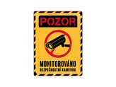 Nekupto Plechová cedule Pozor - Monitorováno bezpečnostní kamerou BU30044