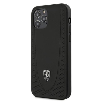 Etui Ferrari Off Track Perforated na iPhone 12 / iPhone 12 Pro - czarne