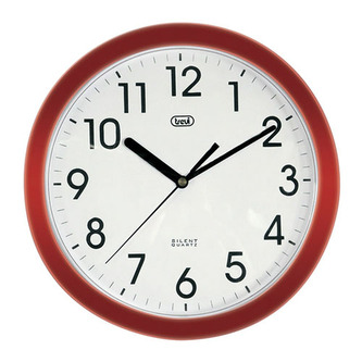 Hodiny Trevi, OM 3301/Red, nástěnné, průměr 25 cm, silent quartz, 1xAA baterie