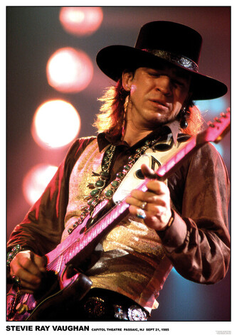 Plakát, Obraz - Stevie Ray Vaughan - New Jersey 85, 59.4 × 84 cm