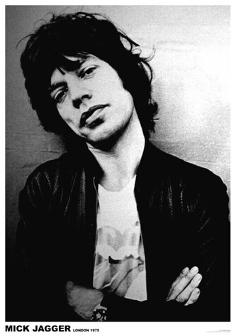 Plakát, Obraz - Mick Jagger - London 1975, 59.4 × 84.1 cm