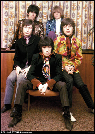 Plakát, Obraz - Rolling Stones - Band colour 1967, 59.4 × 84 cm