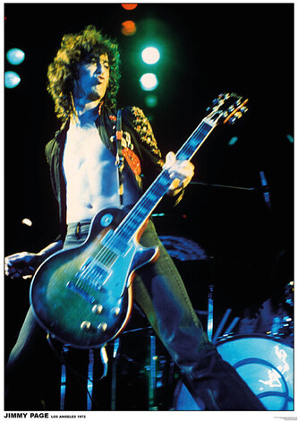 Plakát, Obraz - Led Zeppelin / Jimmy Page - Los Angeles, 59.4 × 84 cm
