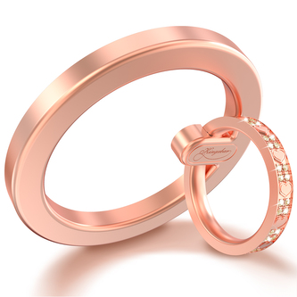 Kingxbar Katie series stylowy magnetyczny uchwyt stojak do smartfona różowy