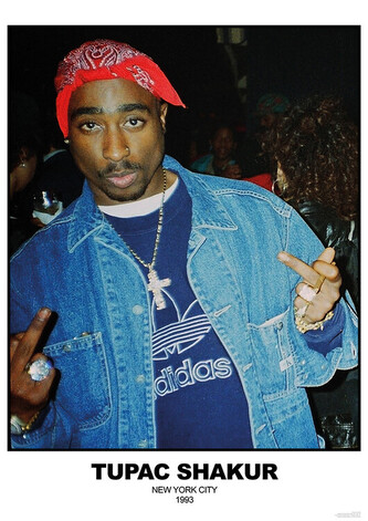 Plakát, Obraz - Tupac Shakur - N.Y.C 1993, 59.4 × 84.1 cm