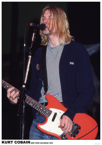 Plakát, Obraz - Kurt Cobain / Nirvana - New York Coliseum 1993, 59.4 × 84 cm