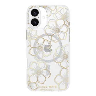 Case-Mate Floral Gems - Gold, magsafe - iPhone 16 Plus