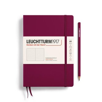 Notebooks Medium-port red, dotted