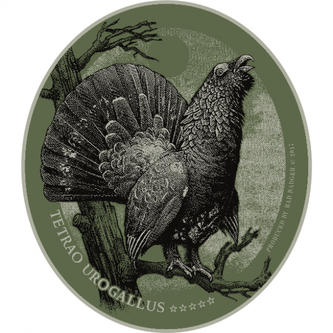 Samolepka Tetřev hlušec - olivová-černá