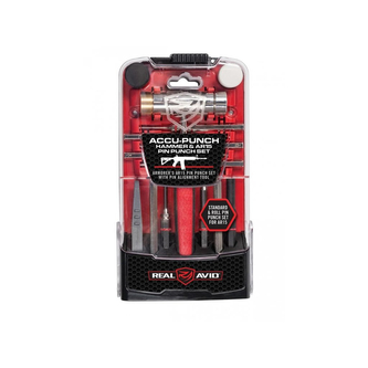 Sada průbojníků Real Avid pro AR15 Accu-Punch Hammer & AR 15 - červená-černá