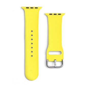 Silicone Strap APS silikonowa opaska do Watch 9 / 8 / 7 / 6 / 5 / 4 / 3 / 2 / SE (41 / 40 / 38mm) pasek bransoleta do zegarka żółty