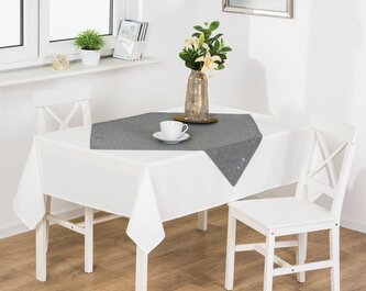 Vánoční ubrus na stůl NATALE šedá 85x85 cm Mybesthome