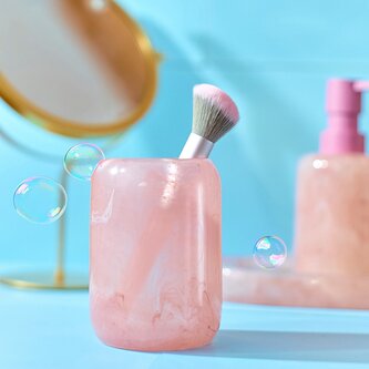 Koupelnový kalíšek  ROSIA | růžová | 7,4x10 cm | 895116 Homla