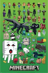 Plakát, Obraz - Minecraft - Character Montage, 61 × 91.5 cm