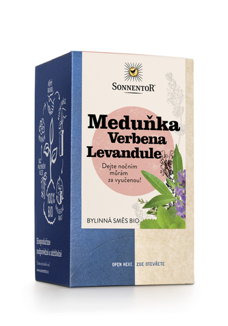Sonnentor Meduňka Verbena Levandule bio 23,4 g, porc. dvoukomorový