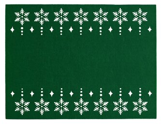 Vánoční prostírání SNĚŽENKA zelená 30x40 cm Mybesthome