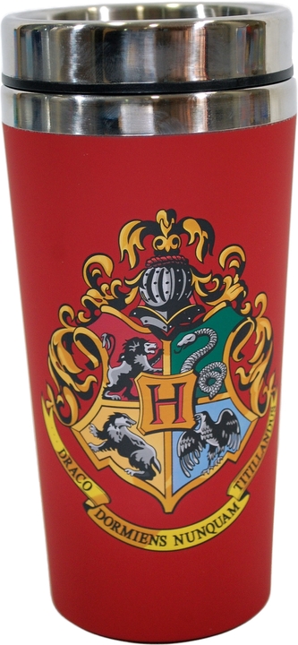 Nerezový cestovní hrnek Harry Potter: Bradavický znak (objem 400 ml)